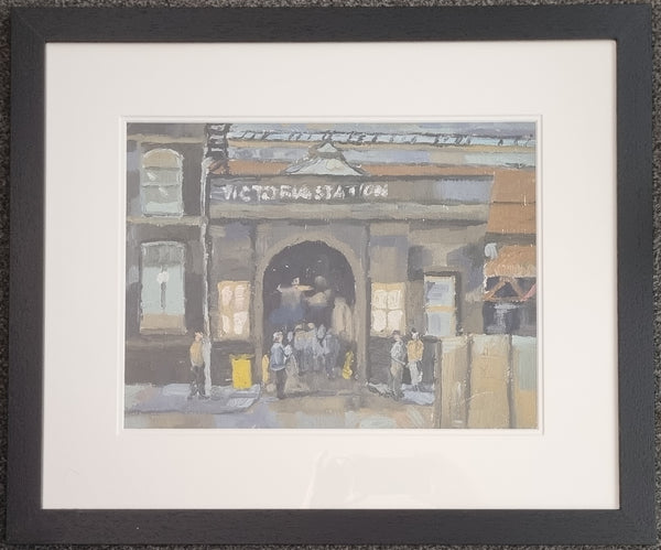Manchester - " Victoria Station " - Oil Painting