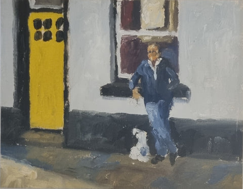 "Waiting (Coach and Horses) " - Oil Painting