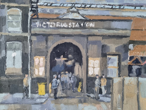 " Victoria Station " - Oil Painting