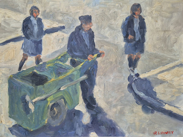 " Road sweeper " - Oil painting